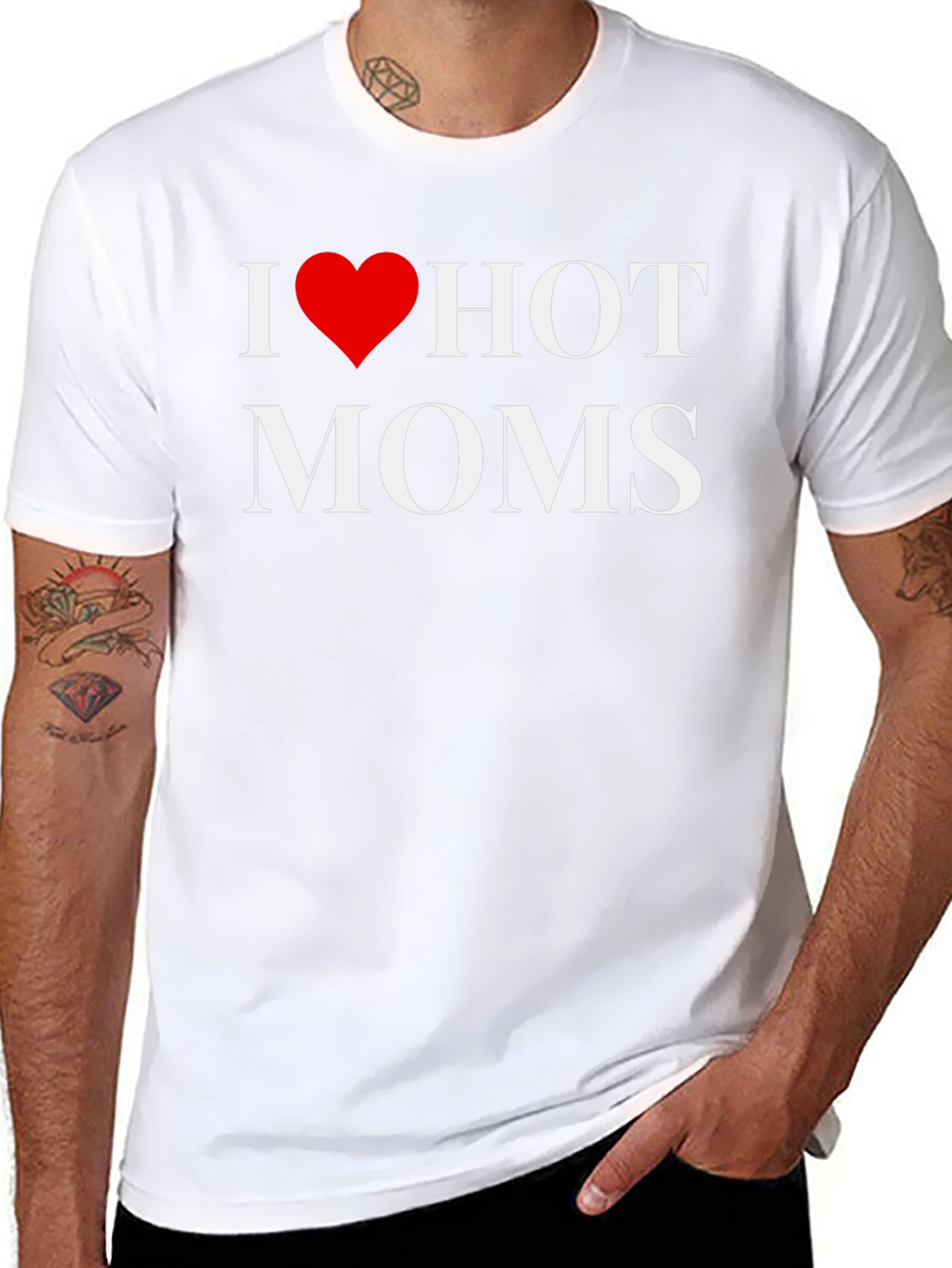 I Heart Hot Moms Graphic T-Shirt