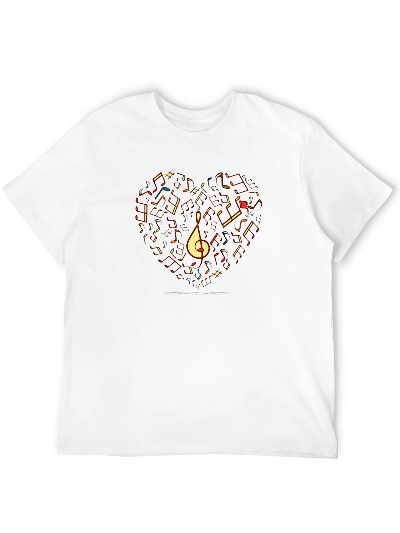Musical Heart T-Shirt - Black Graphic Tee