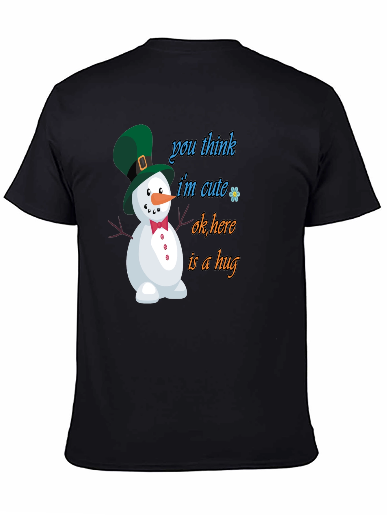 Cute Snowman Graphic Tee - Hug