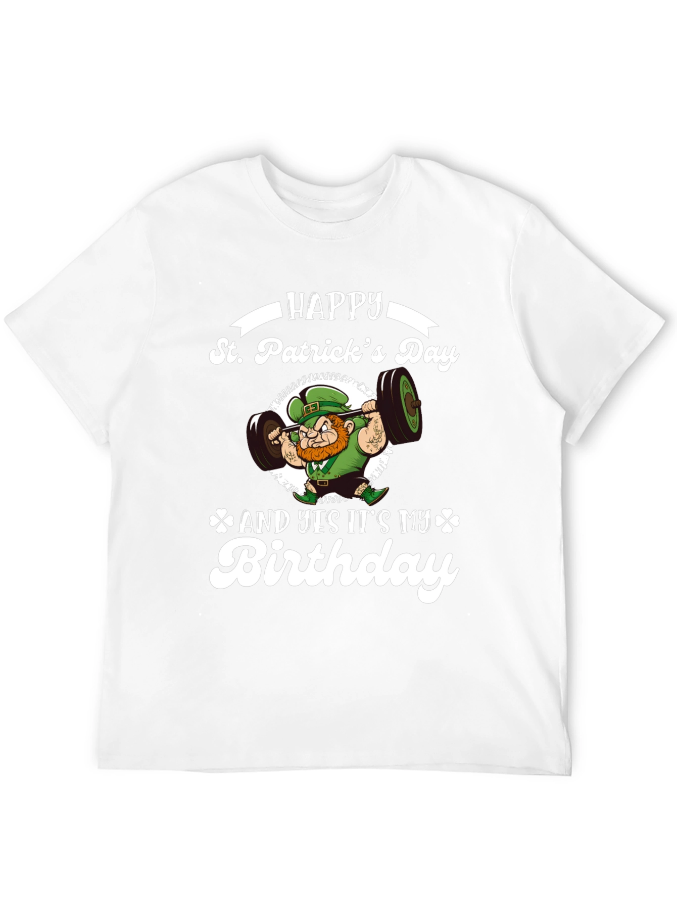St. Patricks Day Birthday Leprechaun Weightlifting T-Shirt