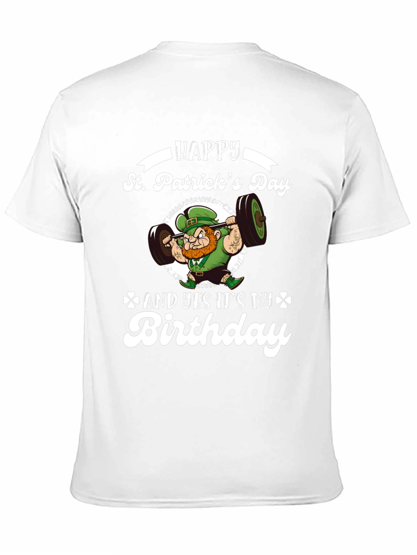St. Patricks Day Birthday Leprechaun Weightlifting T-Shirt