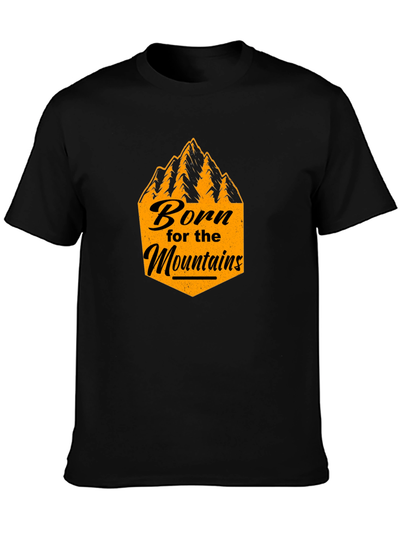 Born for the Mountains Black Graphic Tee
