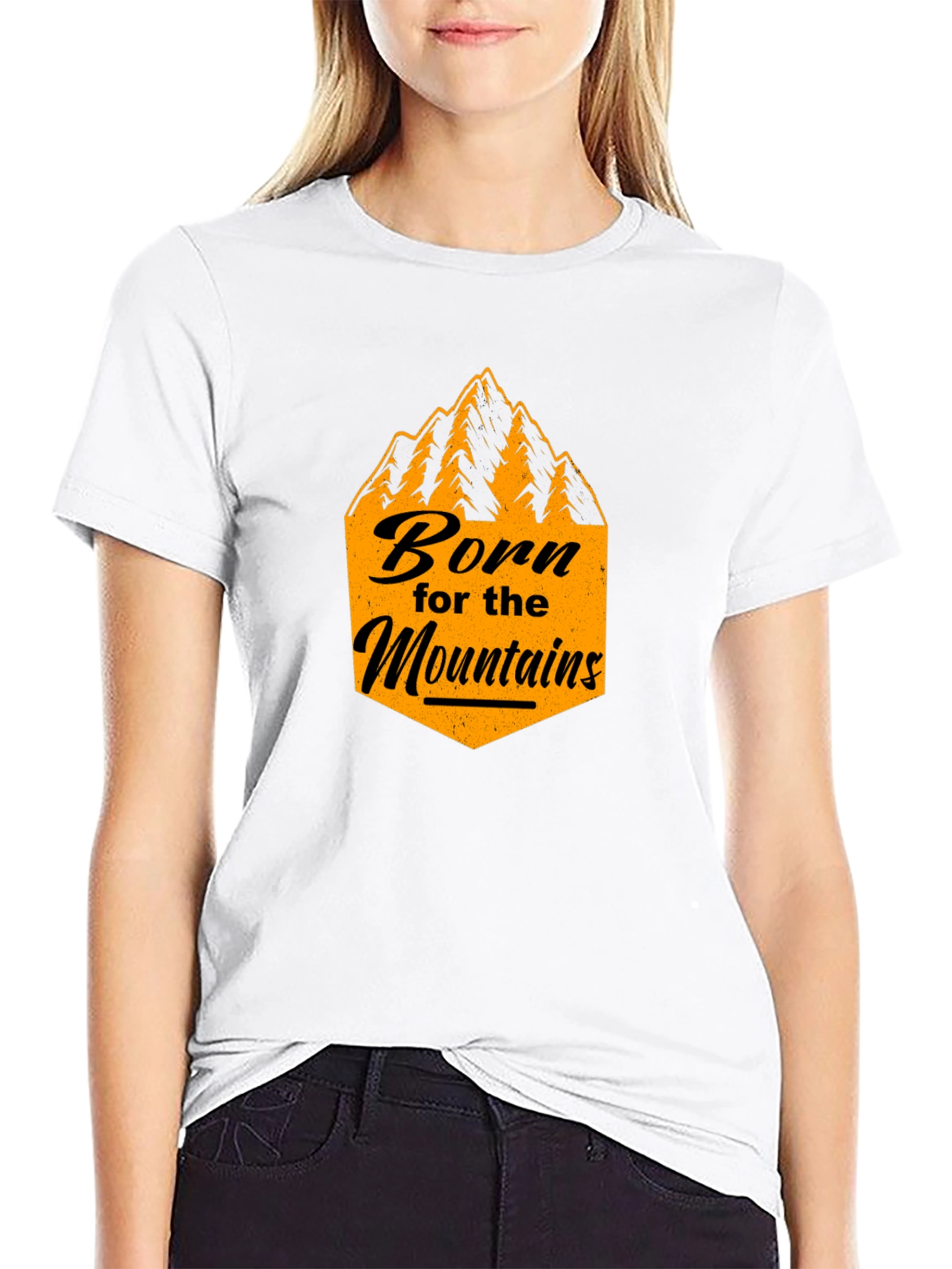 Born for the Mountains Black Graphic Tee