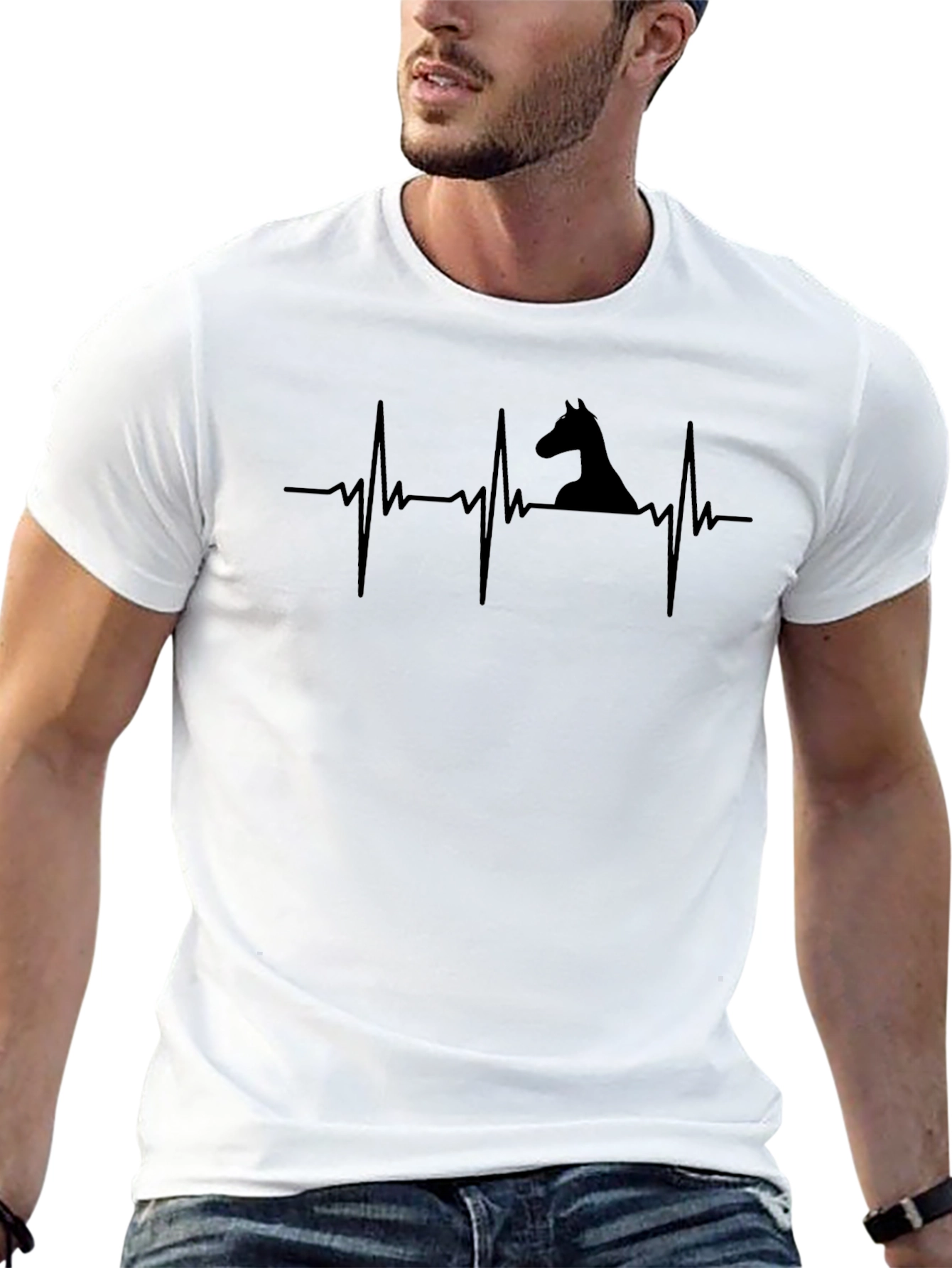 Horse Heartbeat T-Shirt - Equestrian Style