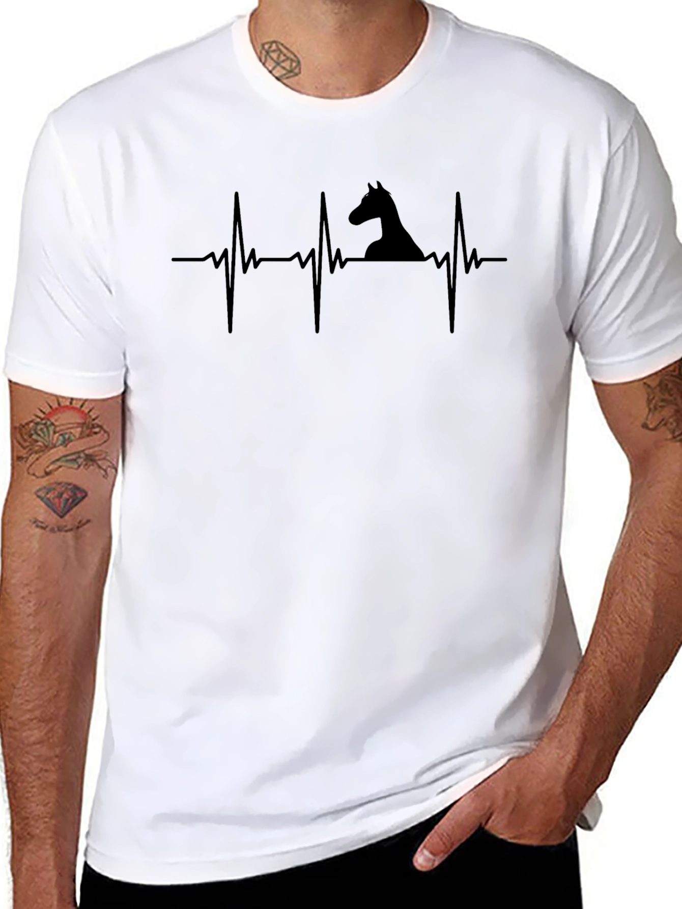 Horse Heartbeat T-Shirt - Equestrian Style