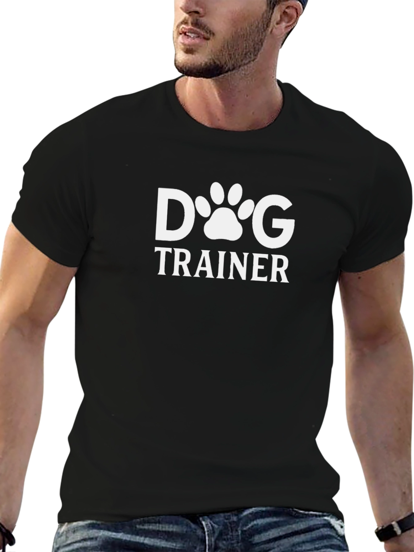 Dog Trainer T-Shirt - Black Cotton Tee