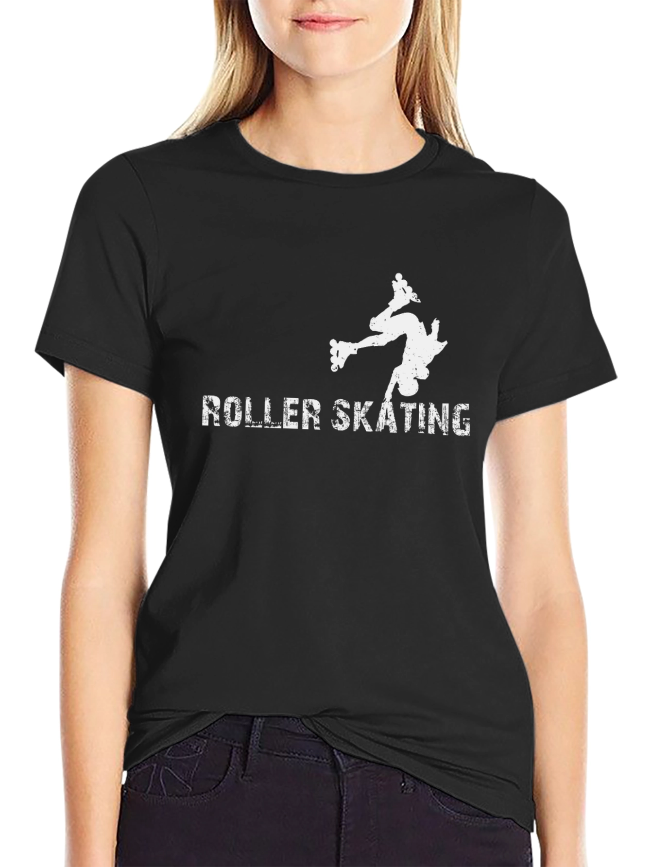 Roller Skating T-Shirt - Black Graphic Tee