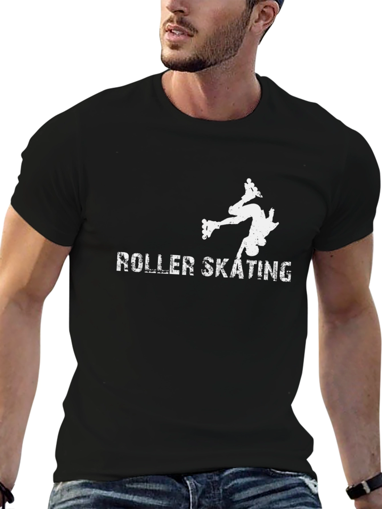 Roller Skating T-Shirt - Black Graphic Tee
