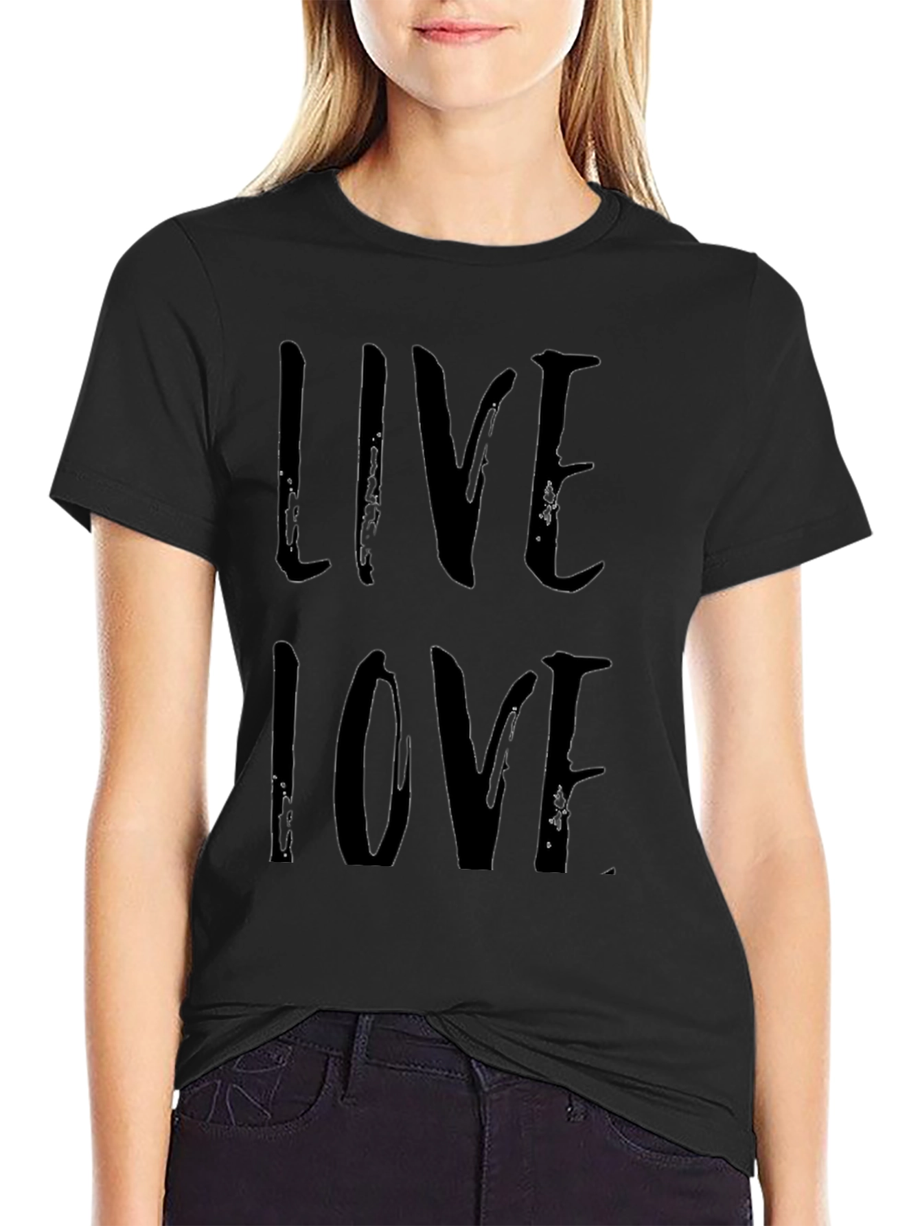 Live Love Black Graphic Tee