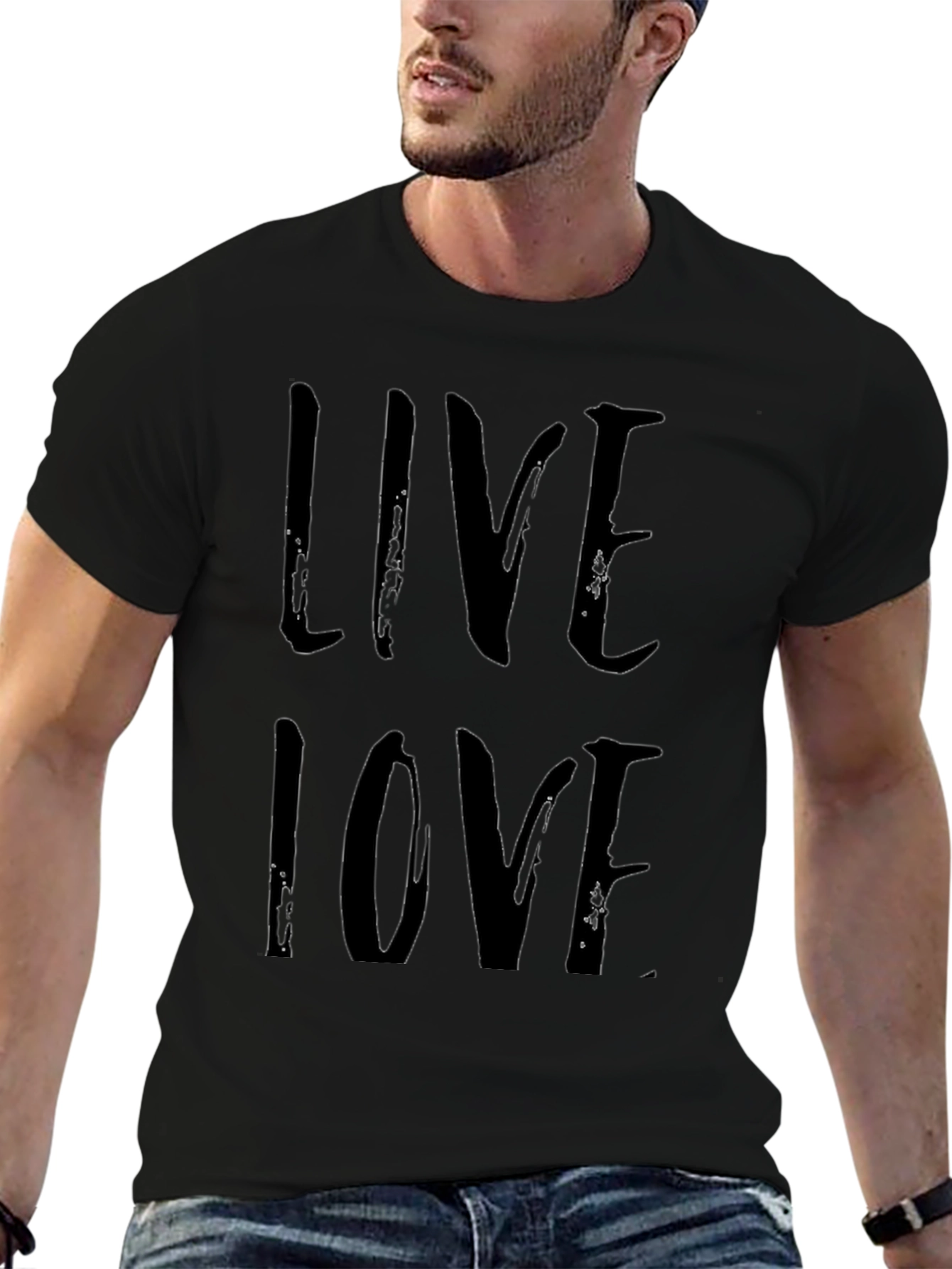 Live Love Black Graphic Tee