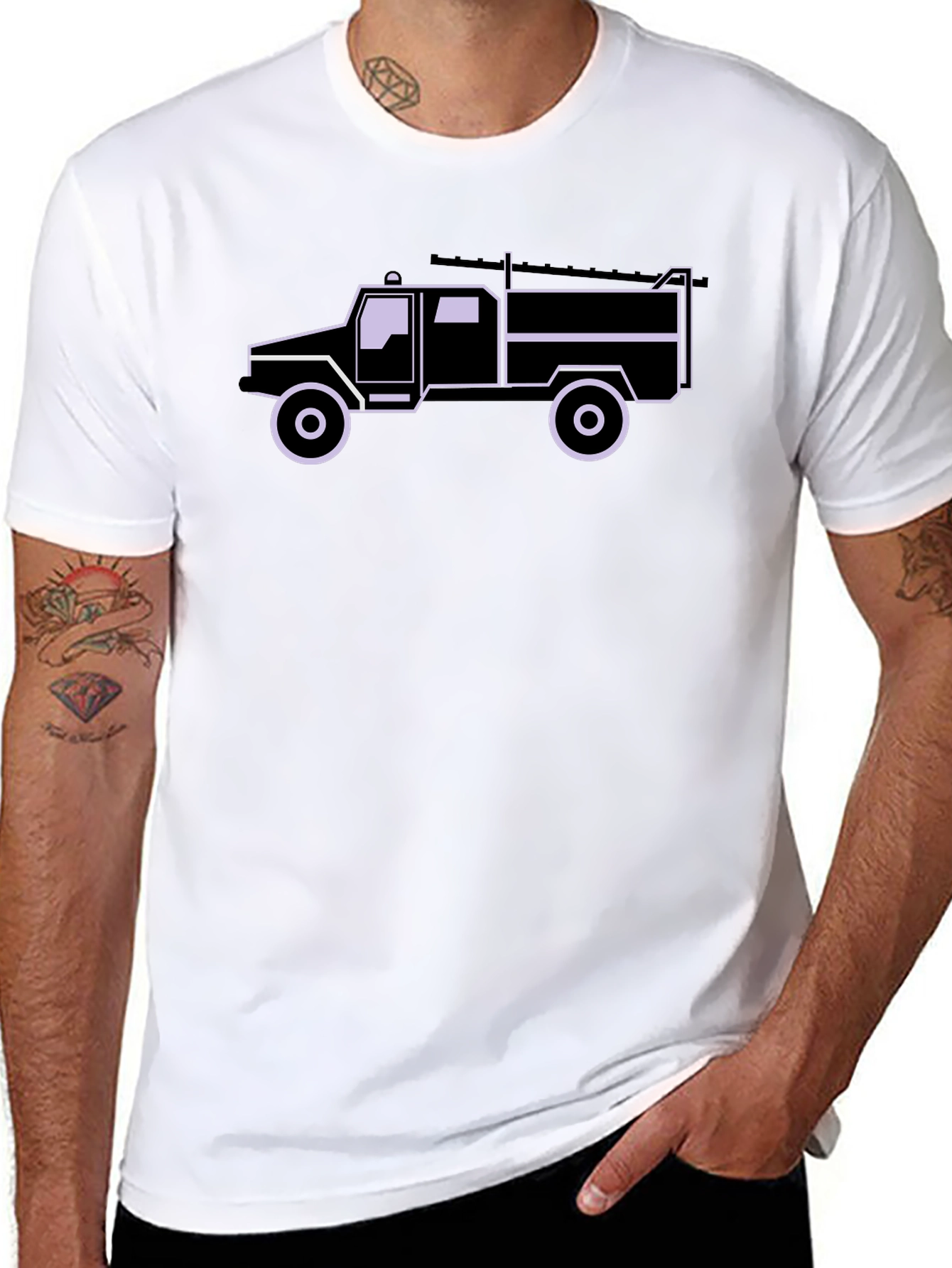 Truck Graphic Tee - Cool Black T-Shirt
