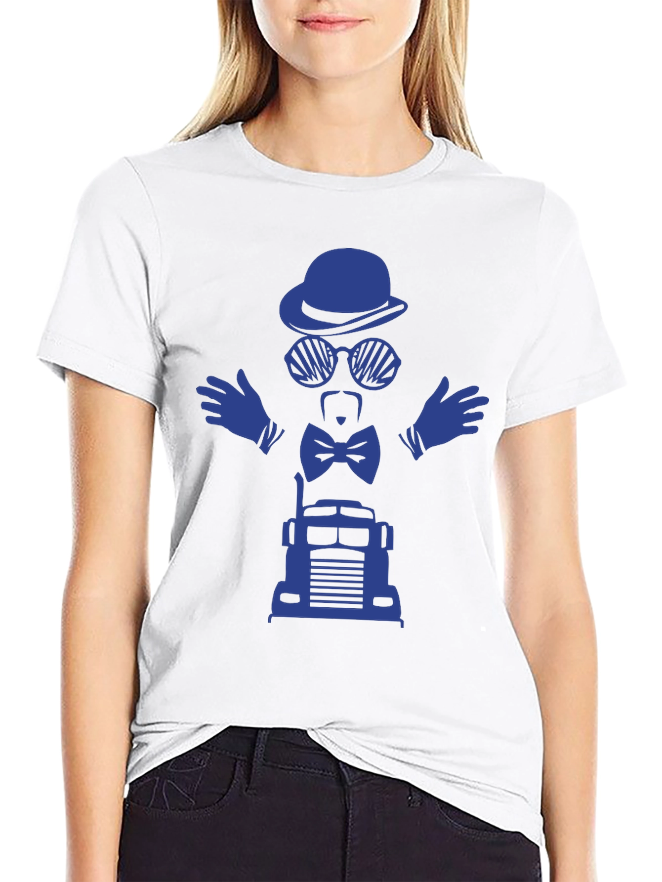 Blue Truck Driver Graphic T-Shirt