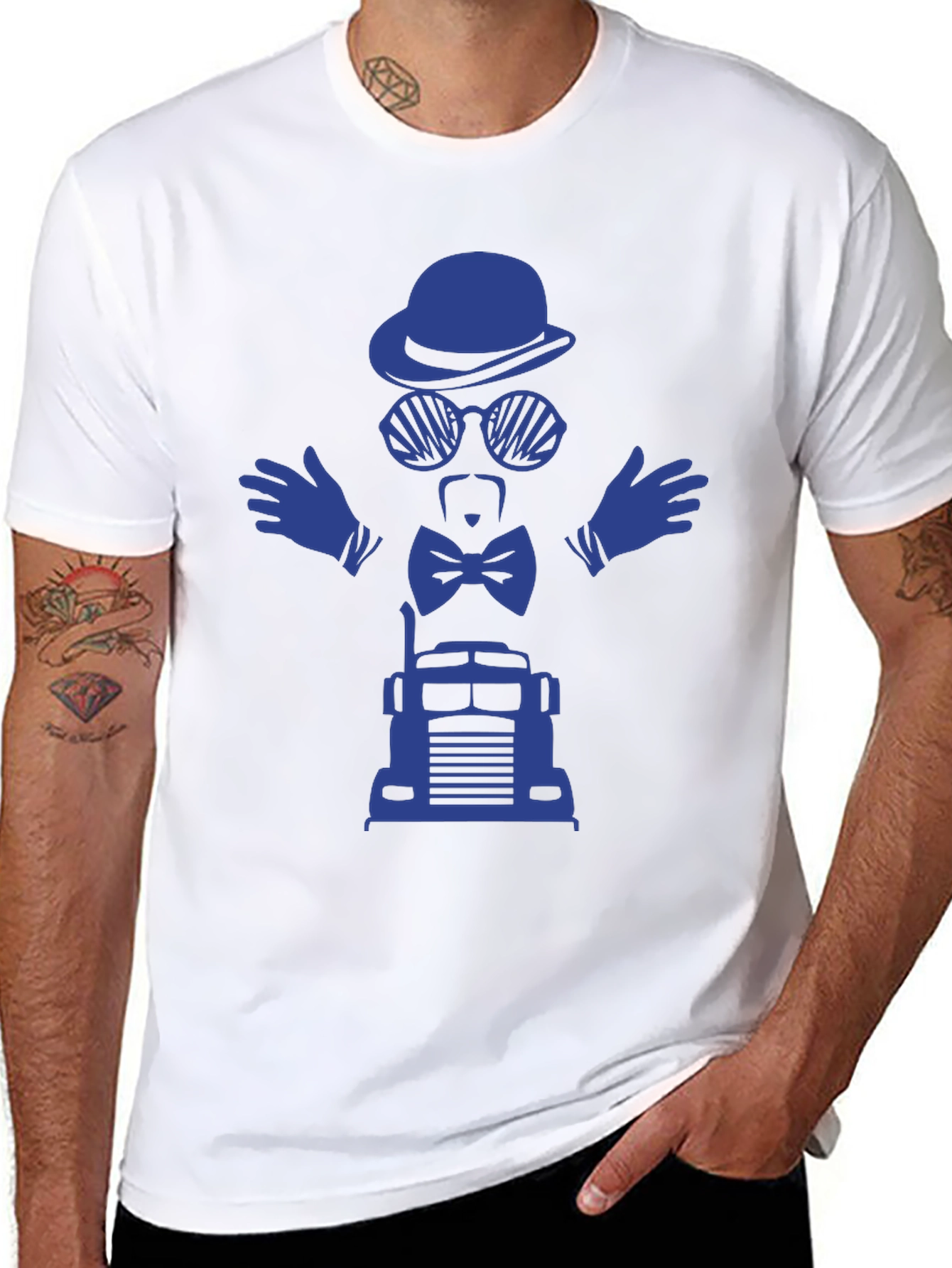 Blue Truck Driver Graphic T-Shirt