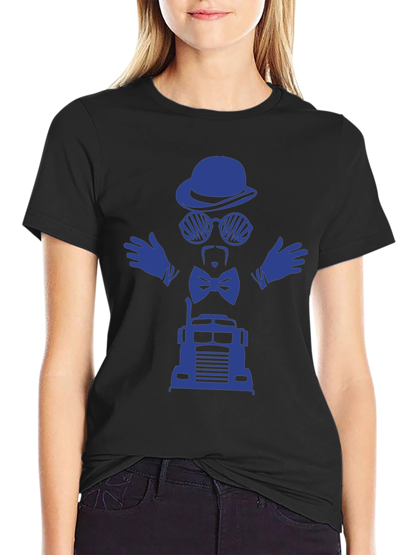 Blue Truck Driver Graphic T-Shirt