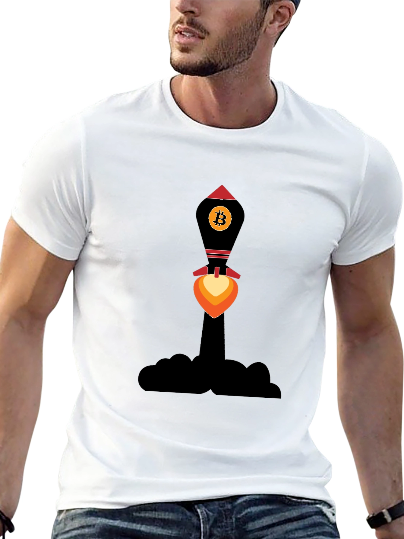 Bitcoin Rocket T-Shirt - Crypto to the Moon!