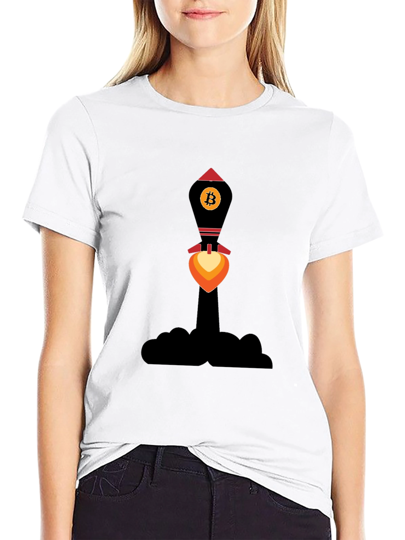 Bitcoin Rocket T-Shirt - Crypto to the Moon!