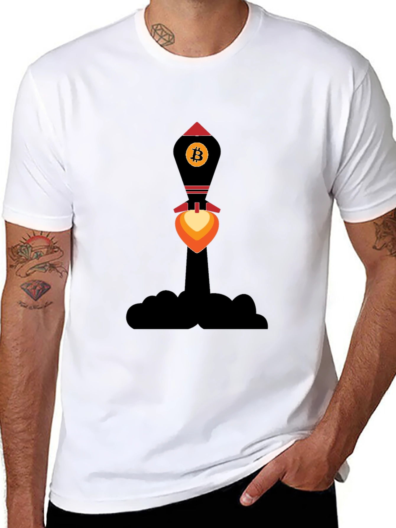 Bitcoin Rocket T-Shirt - Crypto to the Moon!