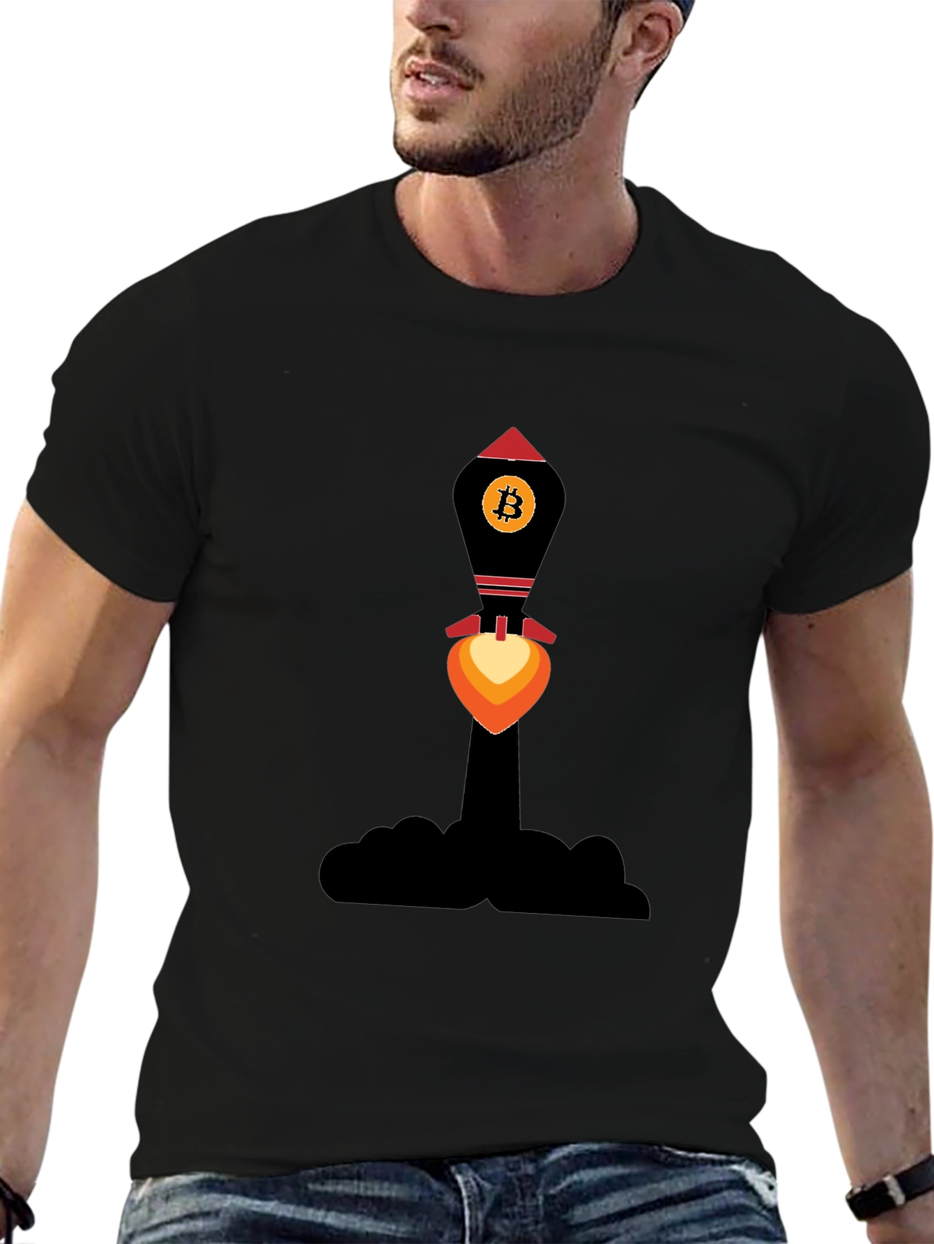 Bitcoin Rocket T-Shirt - Crypto to the Moon!