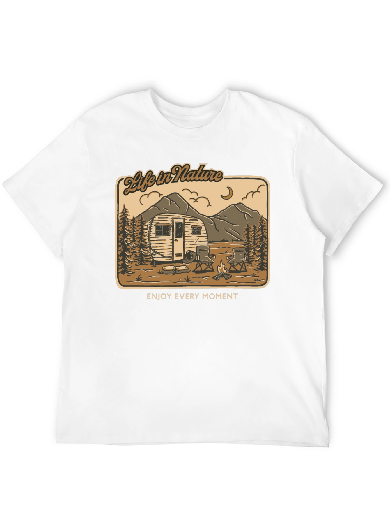 Life in Nature Graphic Tee - Camping Adventure