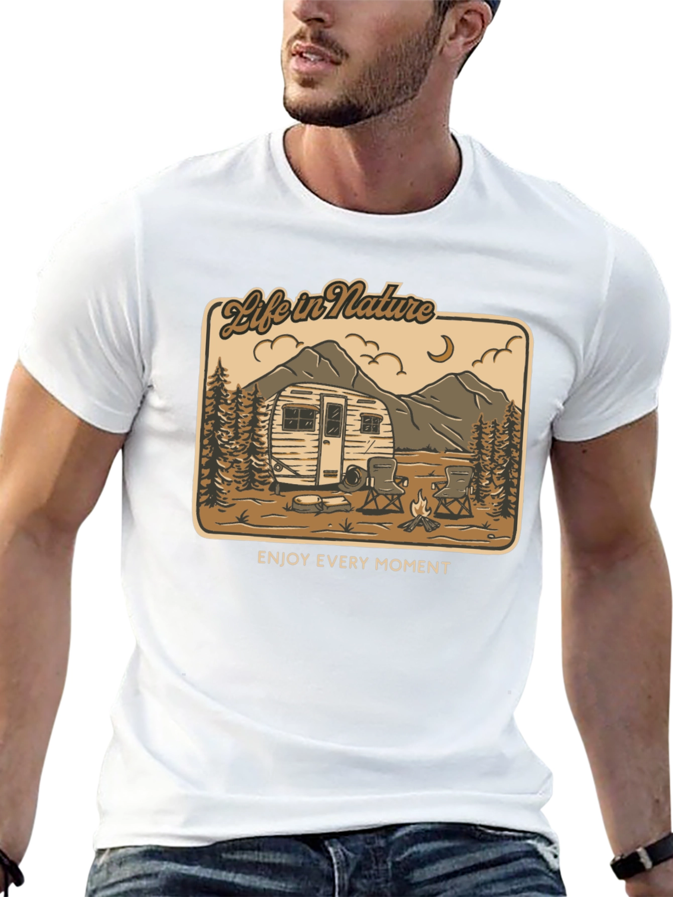 Life in Nature Graphic Tee - Camping Adventure