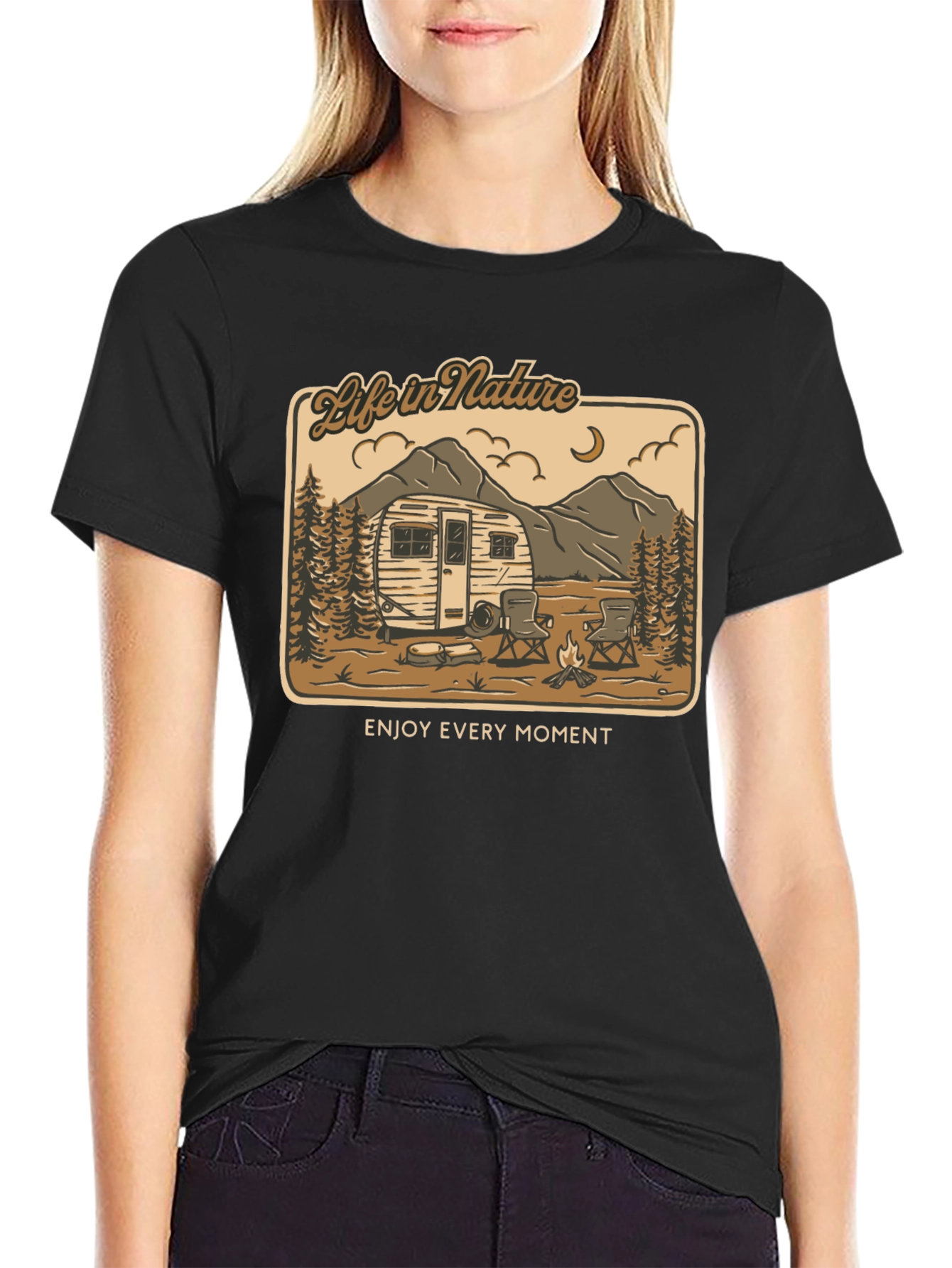 Life in Nature Graphic Tee - Camping Adventure