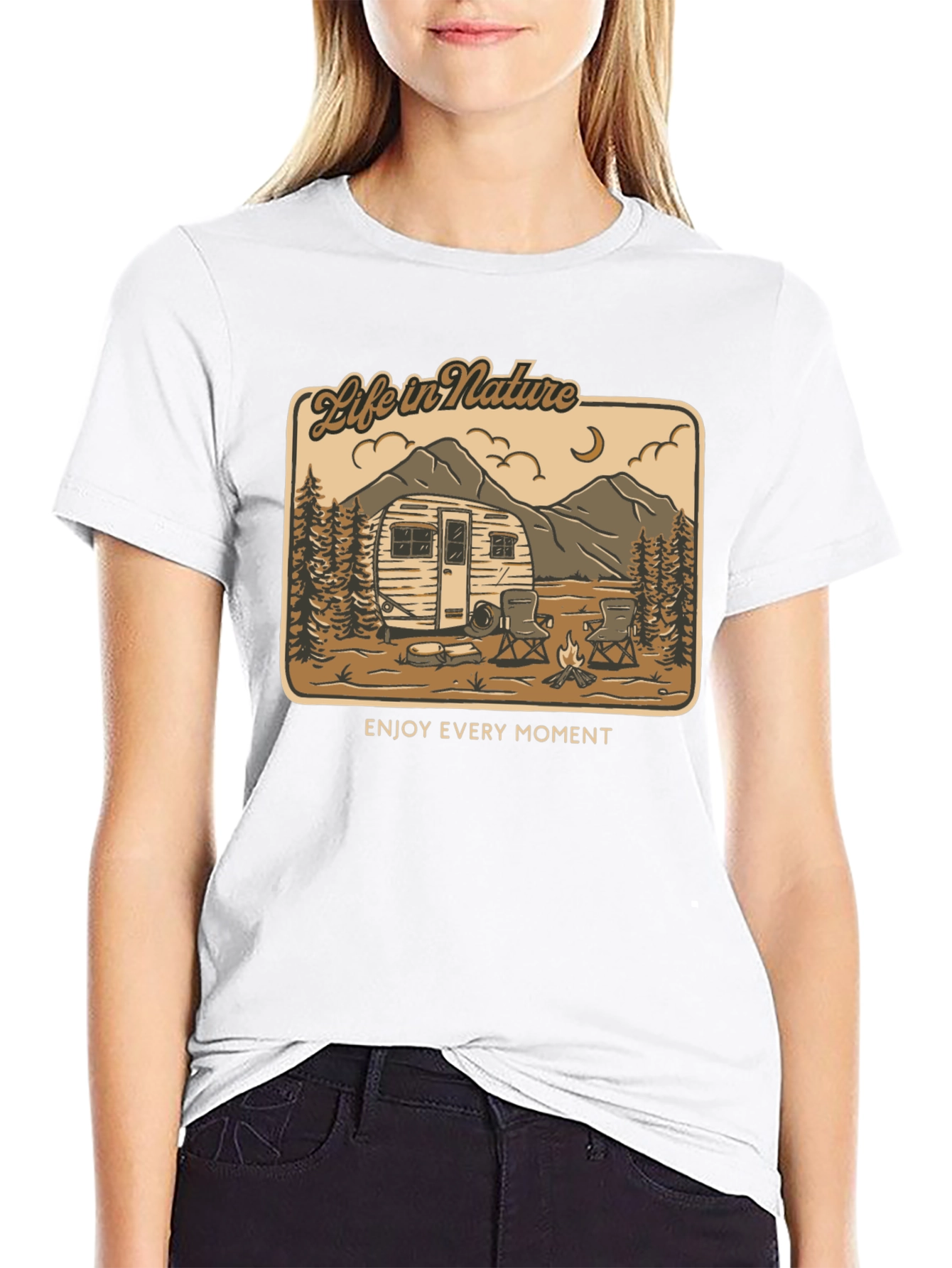 Life in Nature Graphic Tee - Camping Adventure