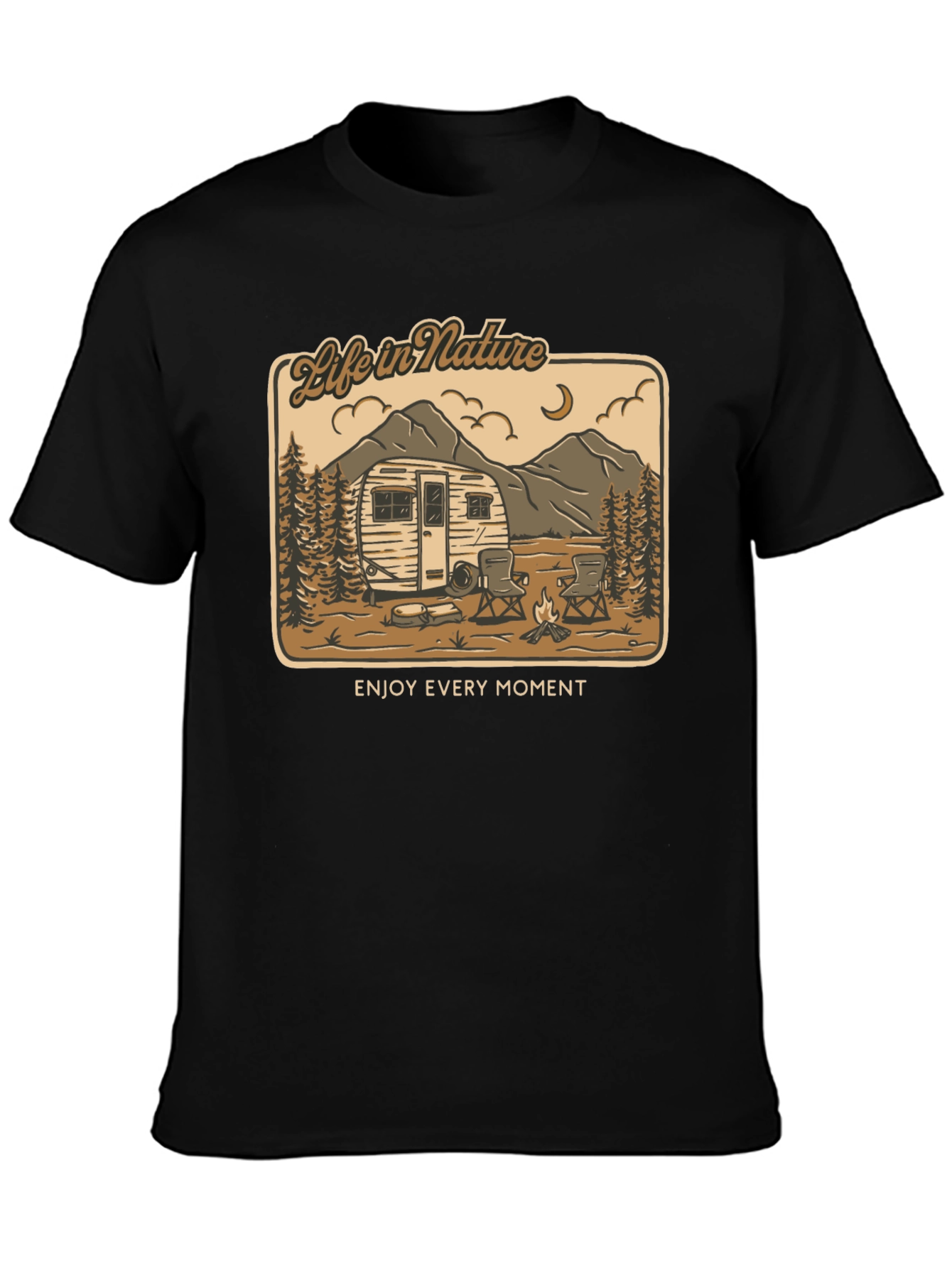 Life in Nature Graphic Tee - Camping Adventure