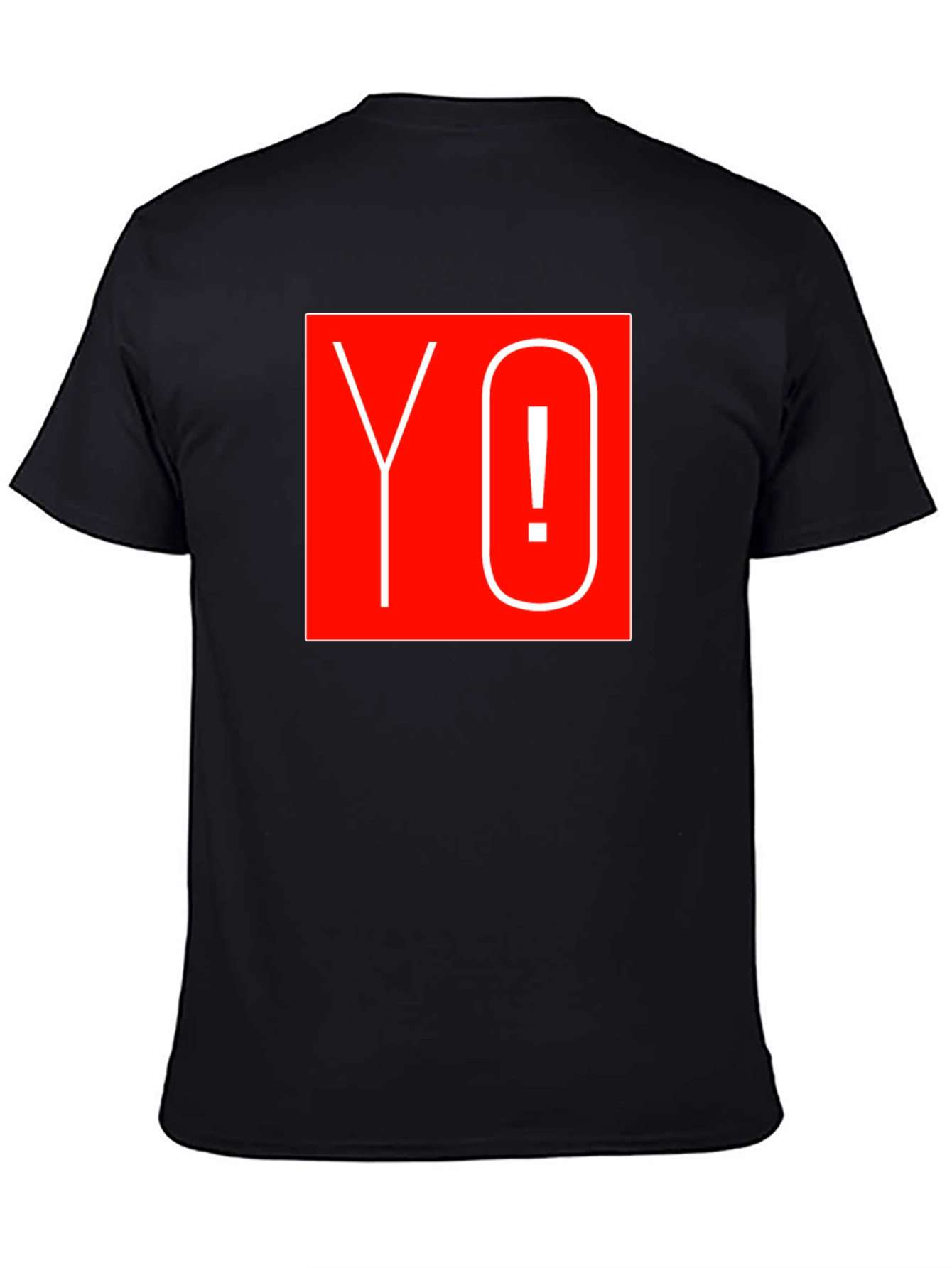 Yo! Graphic Tee - Bold Red Square Design