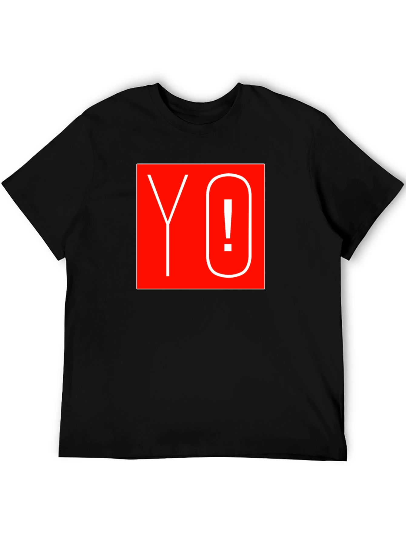 Yo! Graphic Tee - Bold Red Square Design