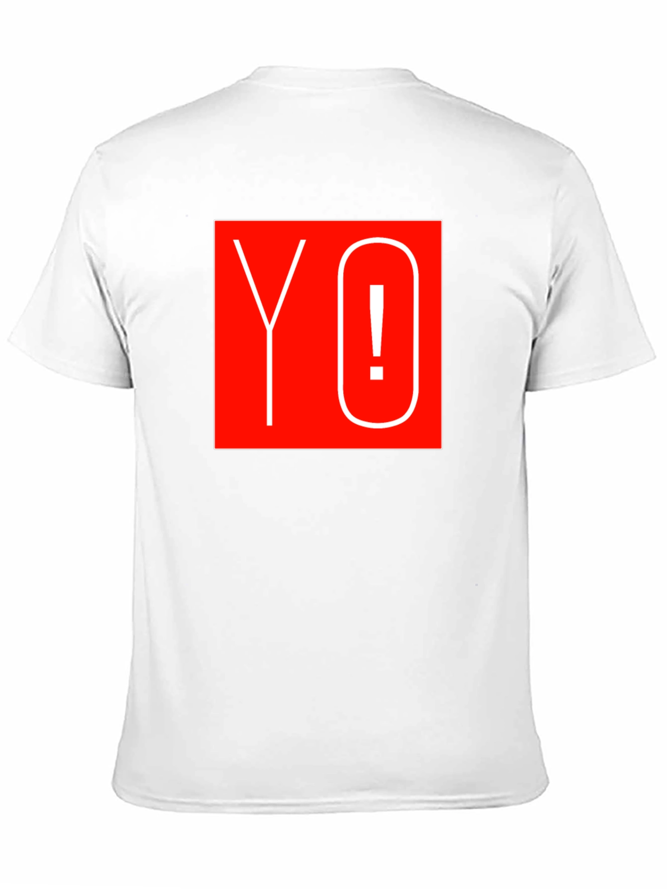 Yo! Graphic Tee - Bold Red Square Design