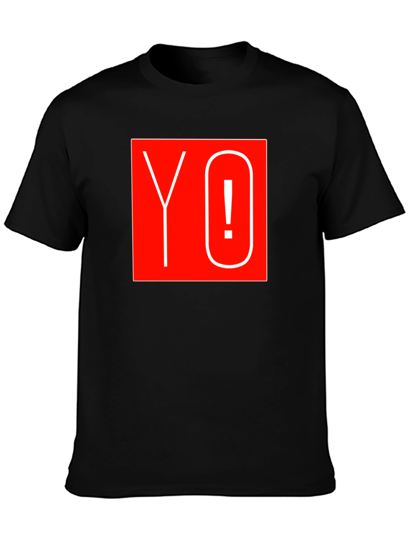 Yo! Graphic Tee - Bold Red Square Design