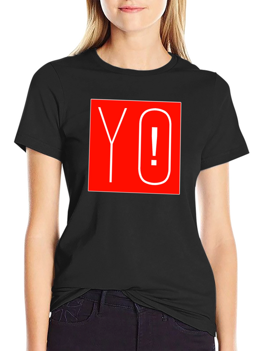 Yo! Graphic Tee - Bold Red Square Design