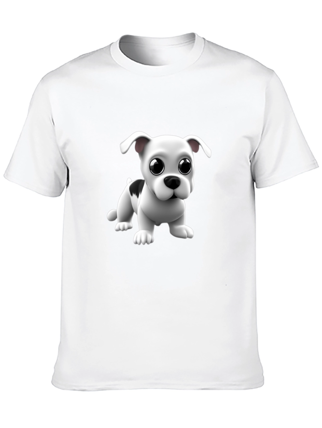 Cute Puppy Graphic Black T-Shirt