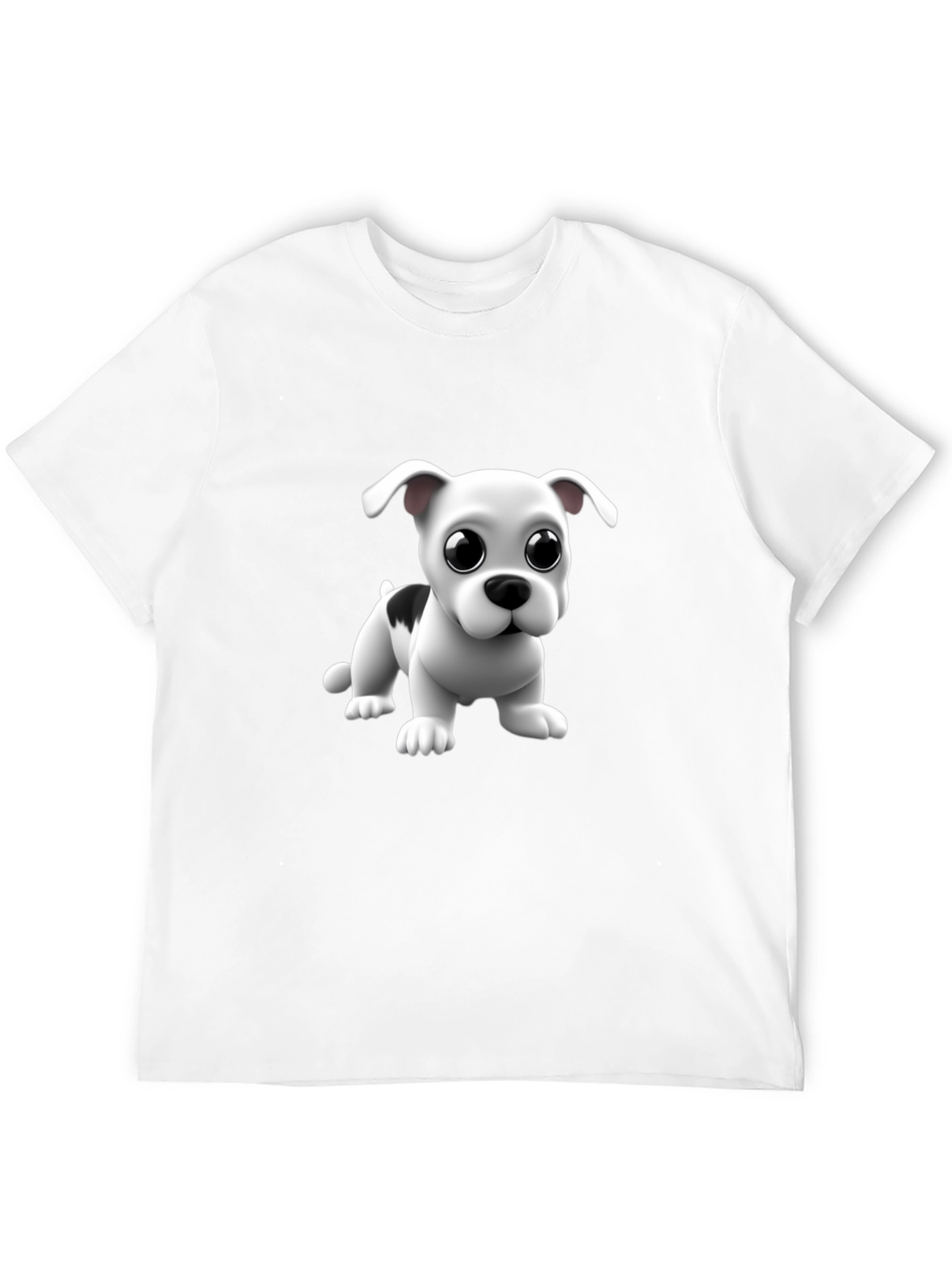 Cute Puppy Graphic Black T-Shirt
