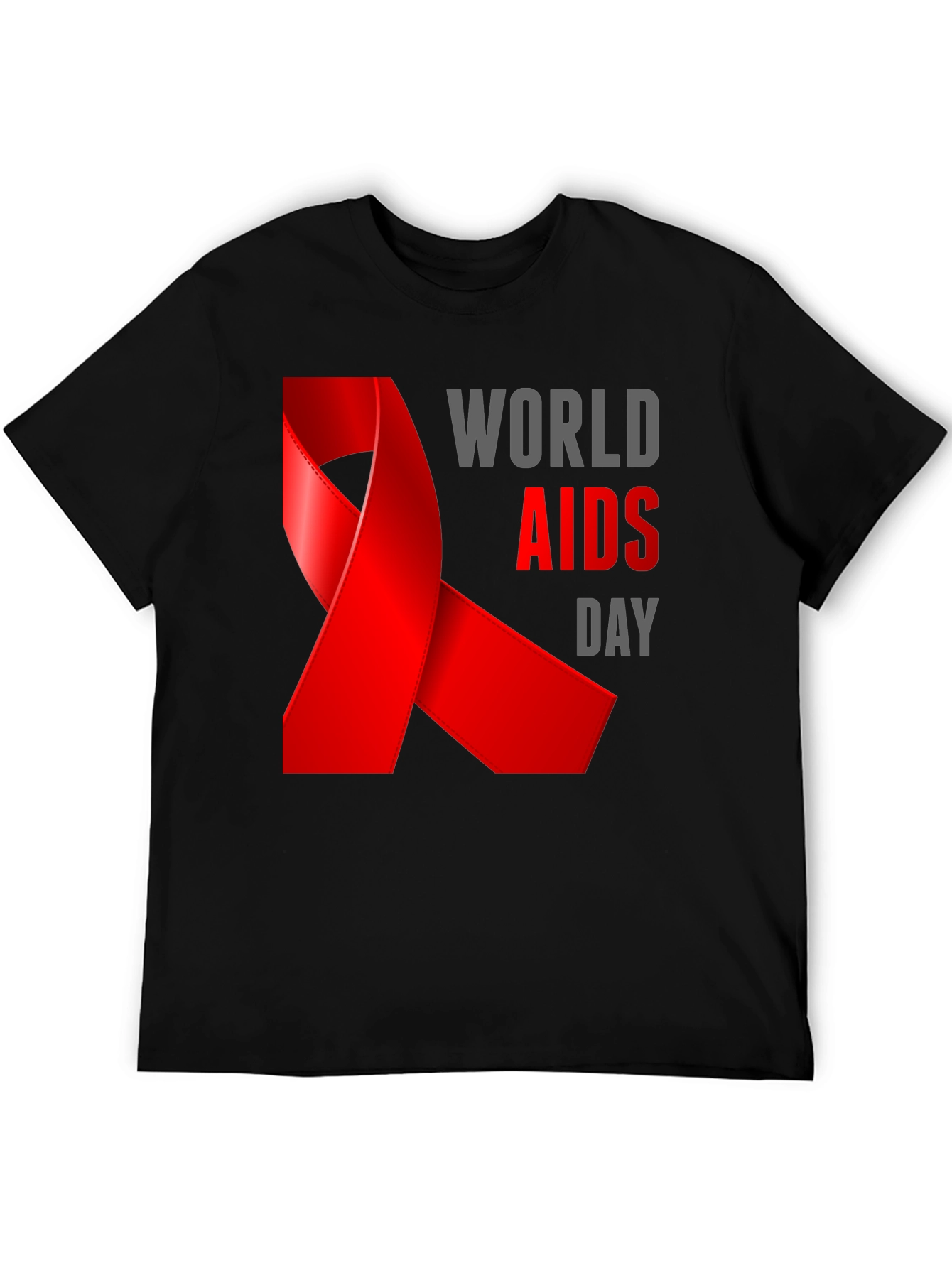 World AIDS Day Awareness Black T-Shirt