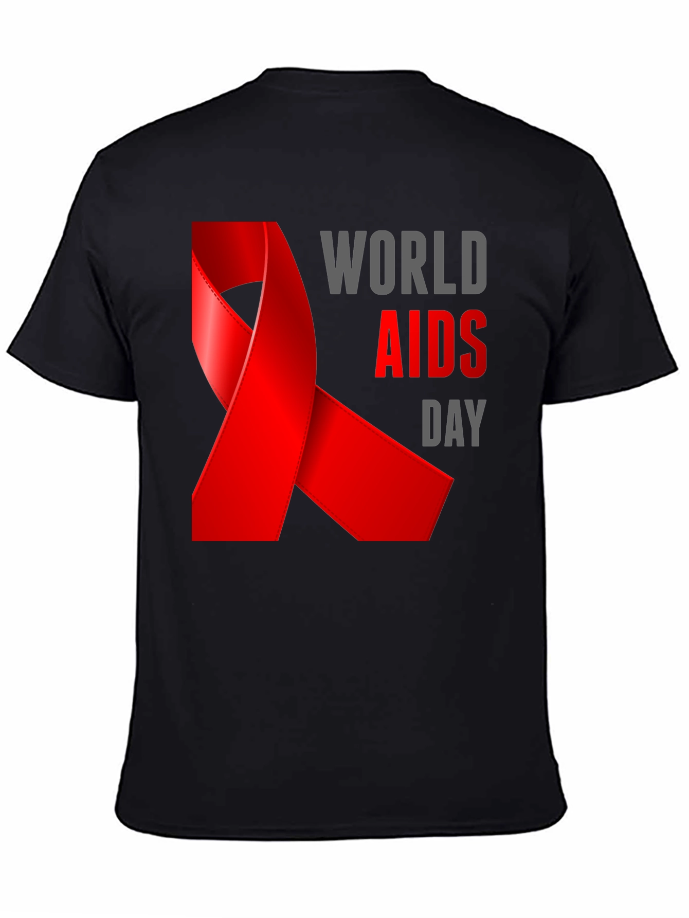 World AIDS Day Awareness Black T-Shirt