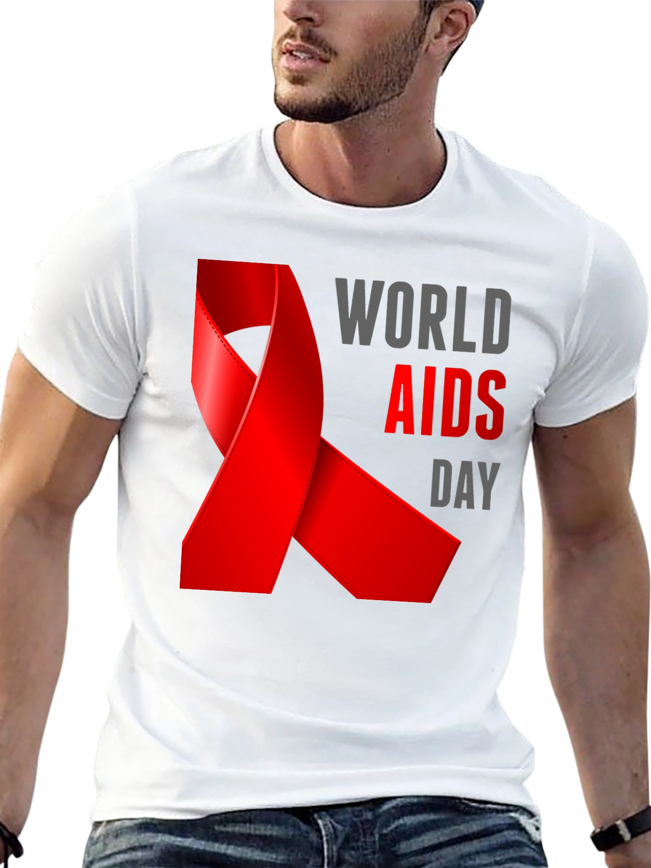 World AIDS Day Awareness Black T-Shirt