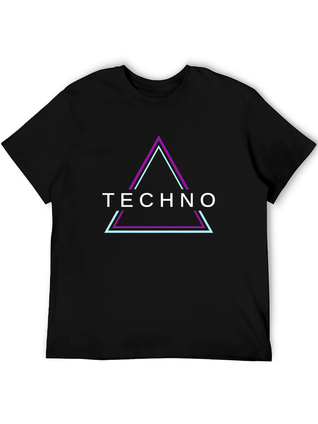 Techno Graphic T-Shirt - Black Cotton Blend Tee