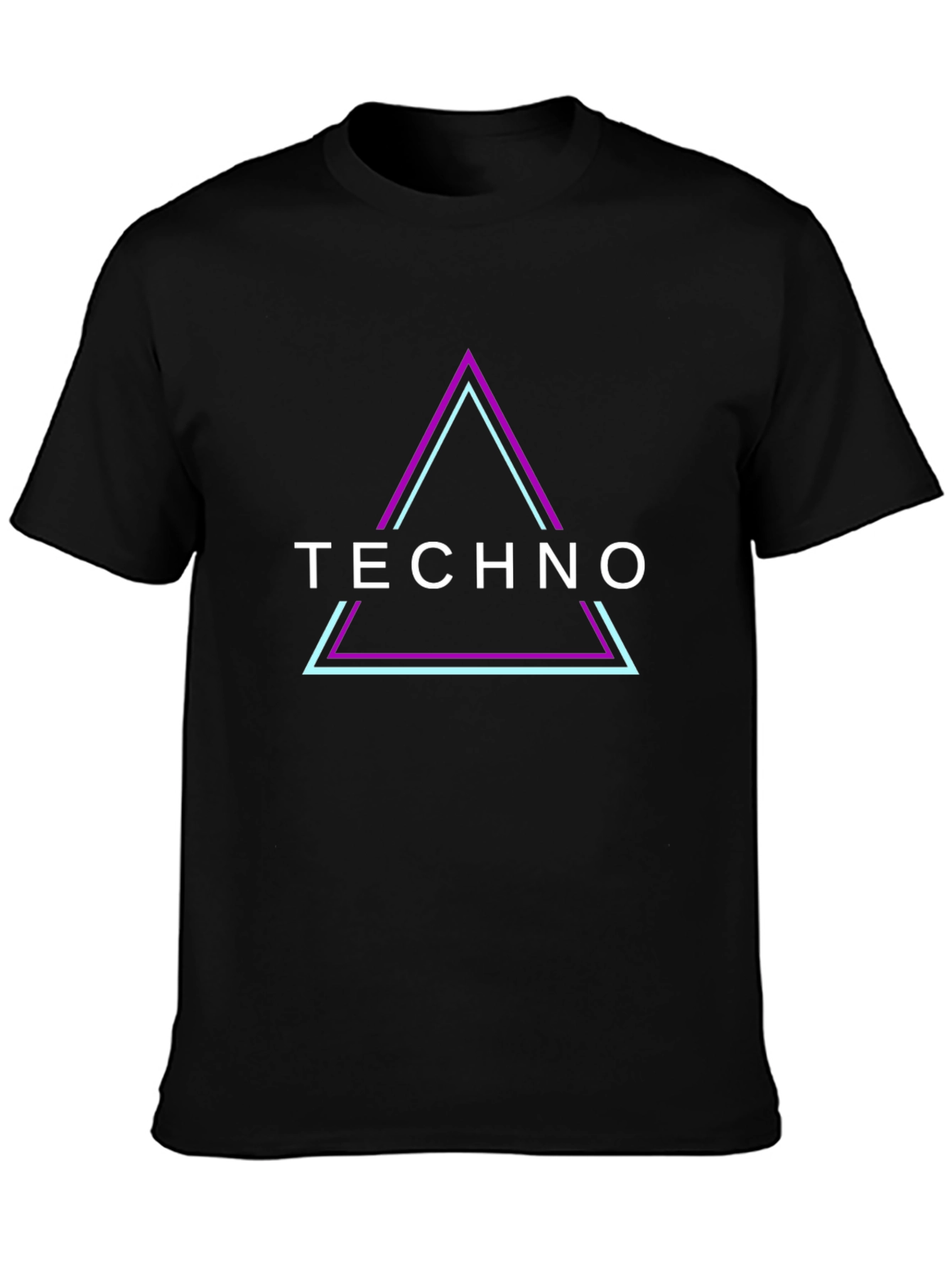 Techno Graphic T-Shirt - Black Cotton Blend Tee