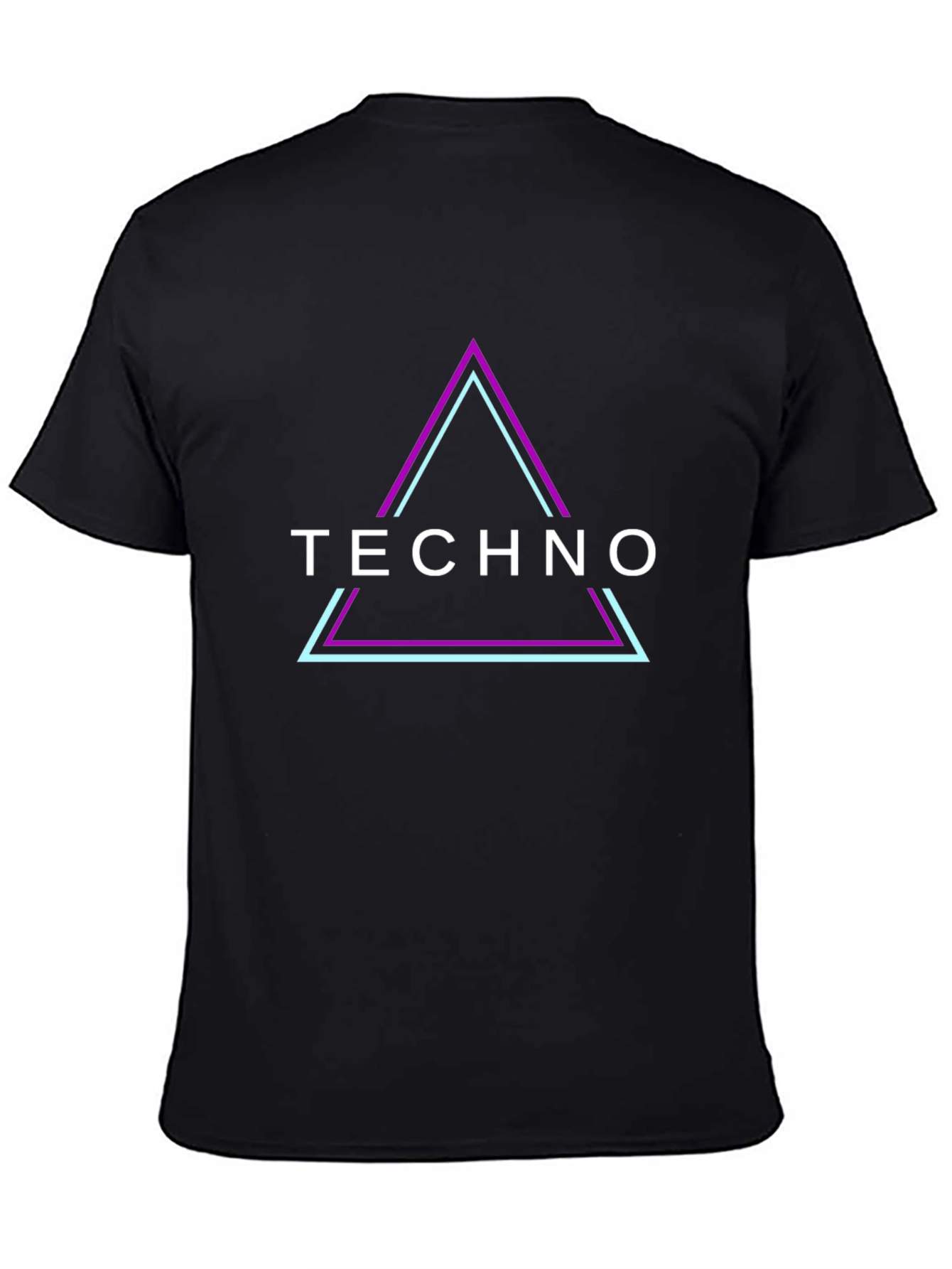 Techno Graphic T-Shirt - Black Cotton Blend Tee