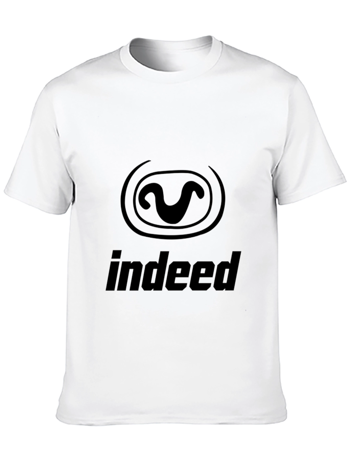 Indeed Logo Black T-Shirt Casual Graphic Tee