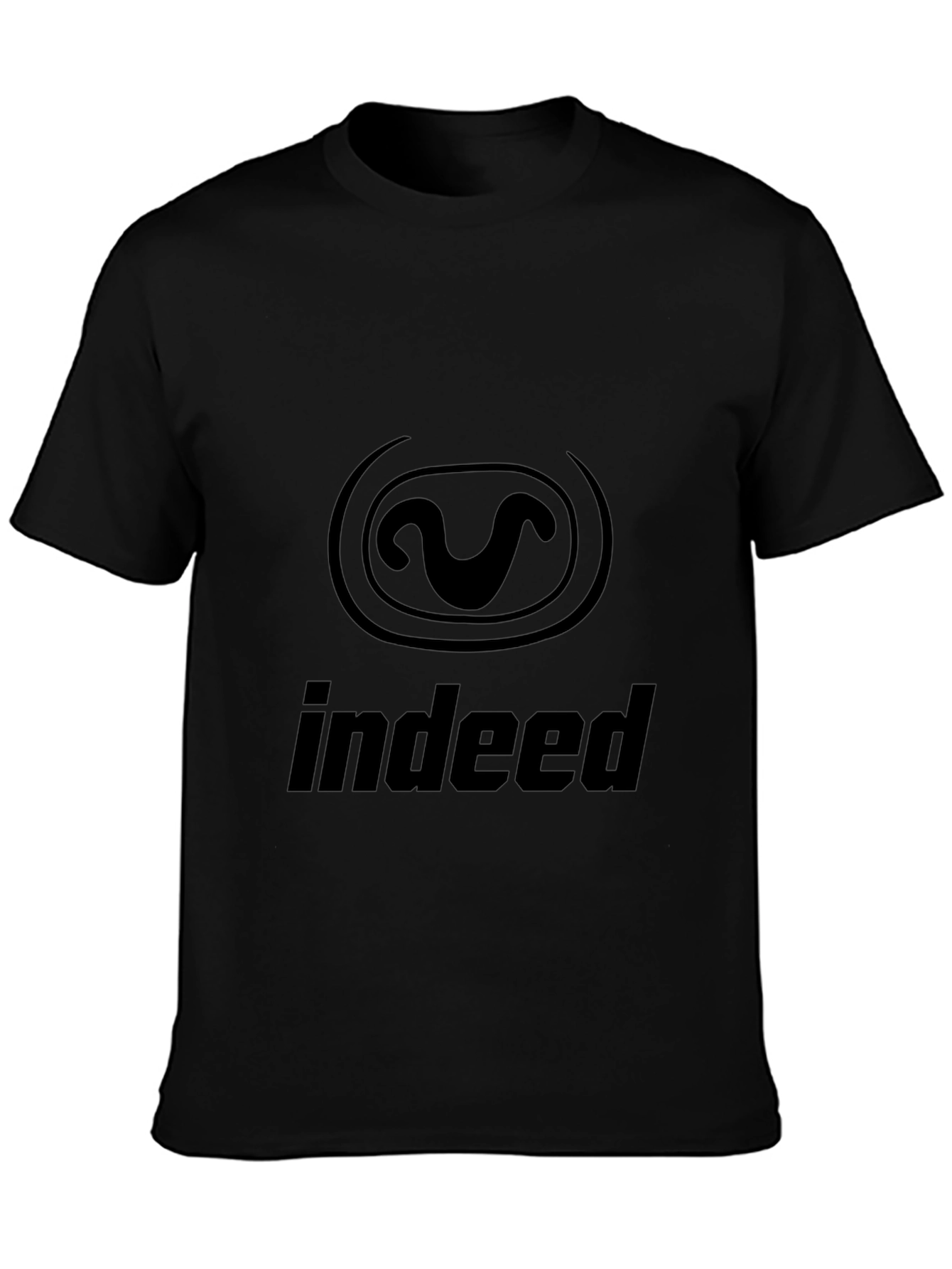 Indeed Logo Black T-Shirt Casual Graphic Tee