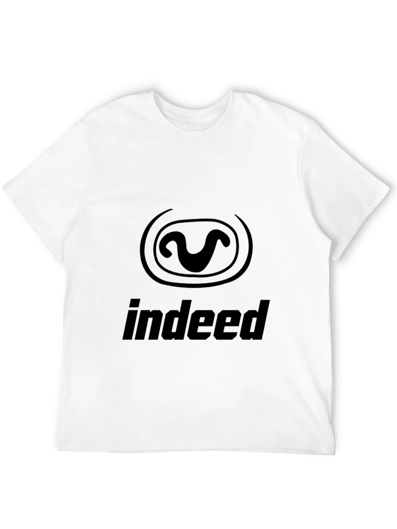 Indeed Logo Black T-Shirt Casual Graphic Tee