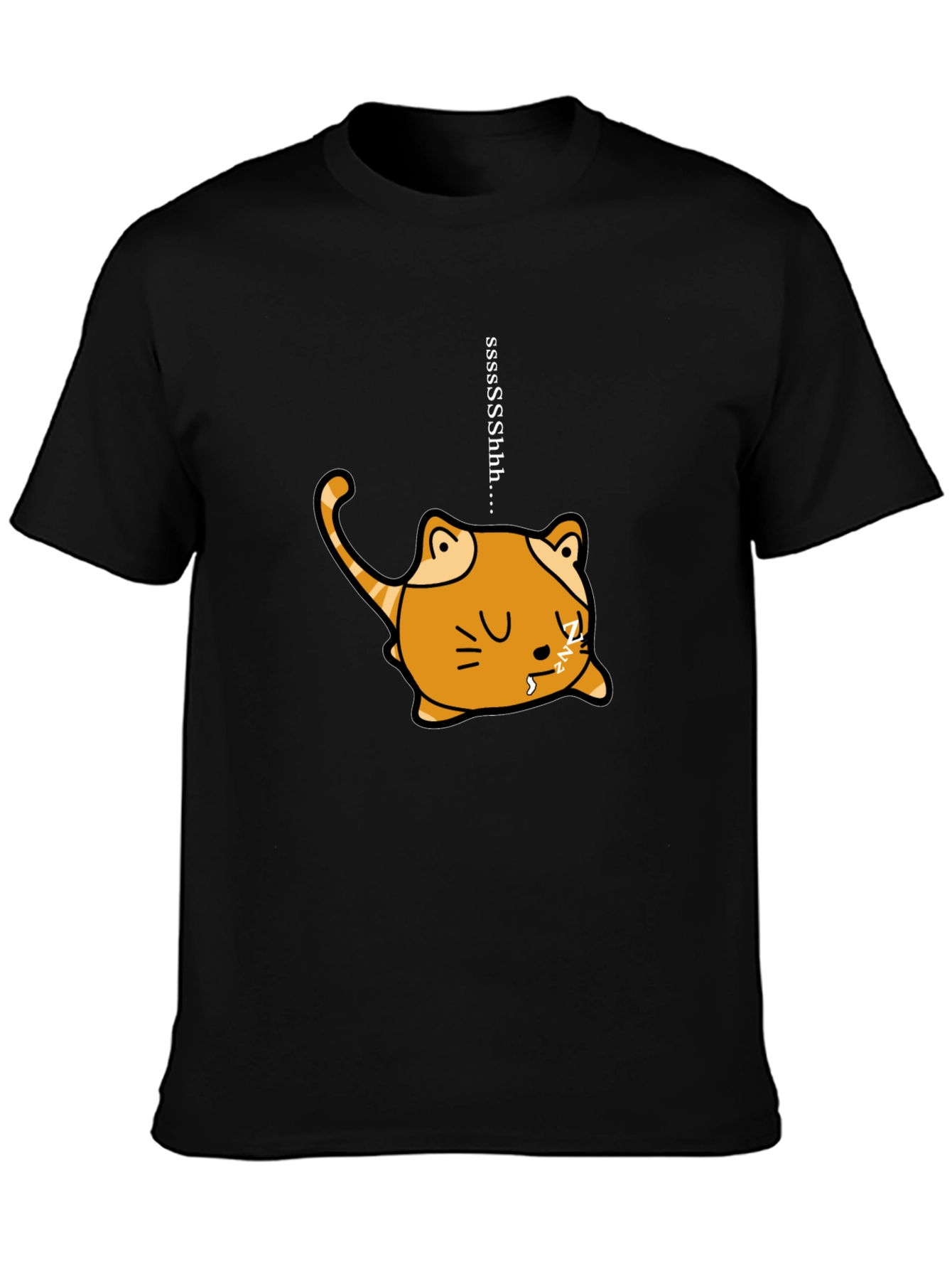Sleeping Cat Graphic Tee - Funny & Cute