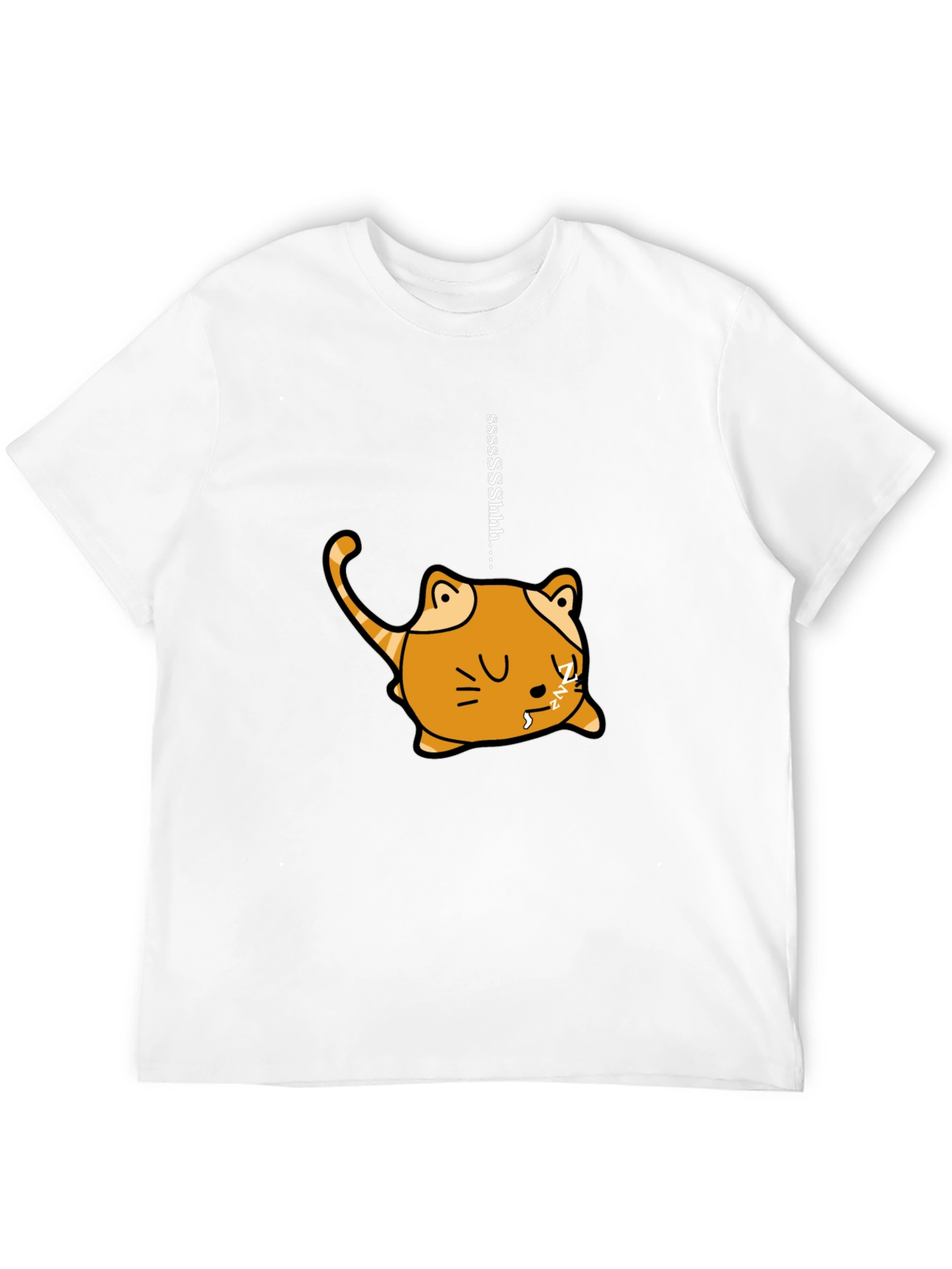 Sleeping Cat Graphic Tee - Funny & Cute
