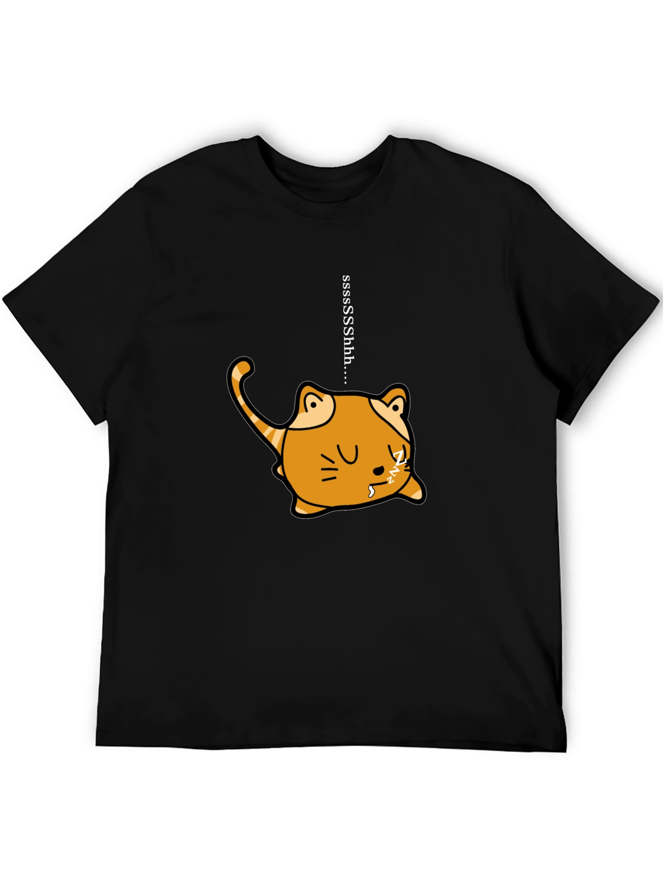 Sleeping Cat Graphic Tee - Funny & Cute