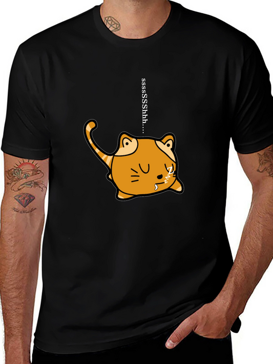 Sleeping Cat Graphic Tee - Funny & Cute