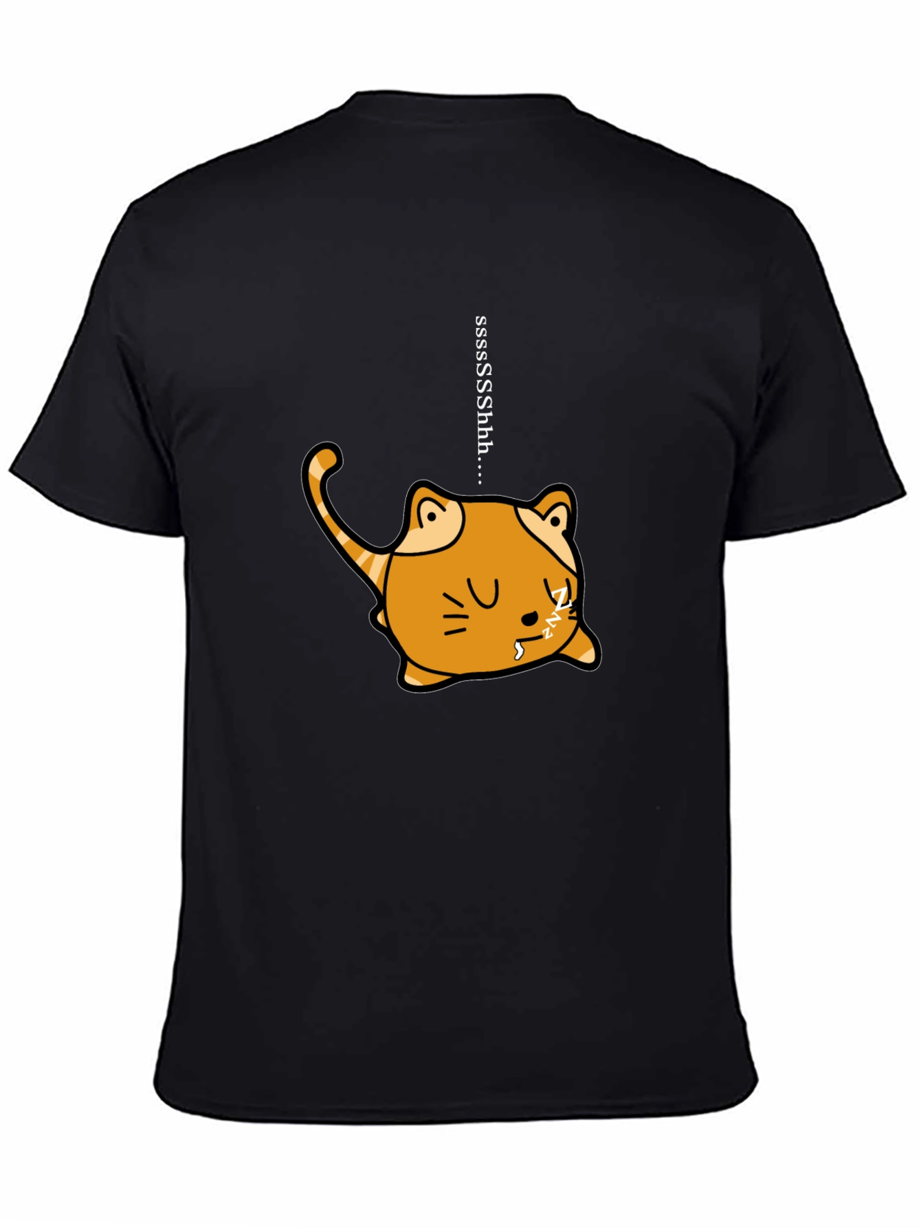 Sleeping Cat Graphic Tee - Funny & Cute