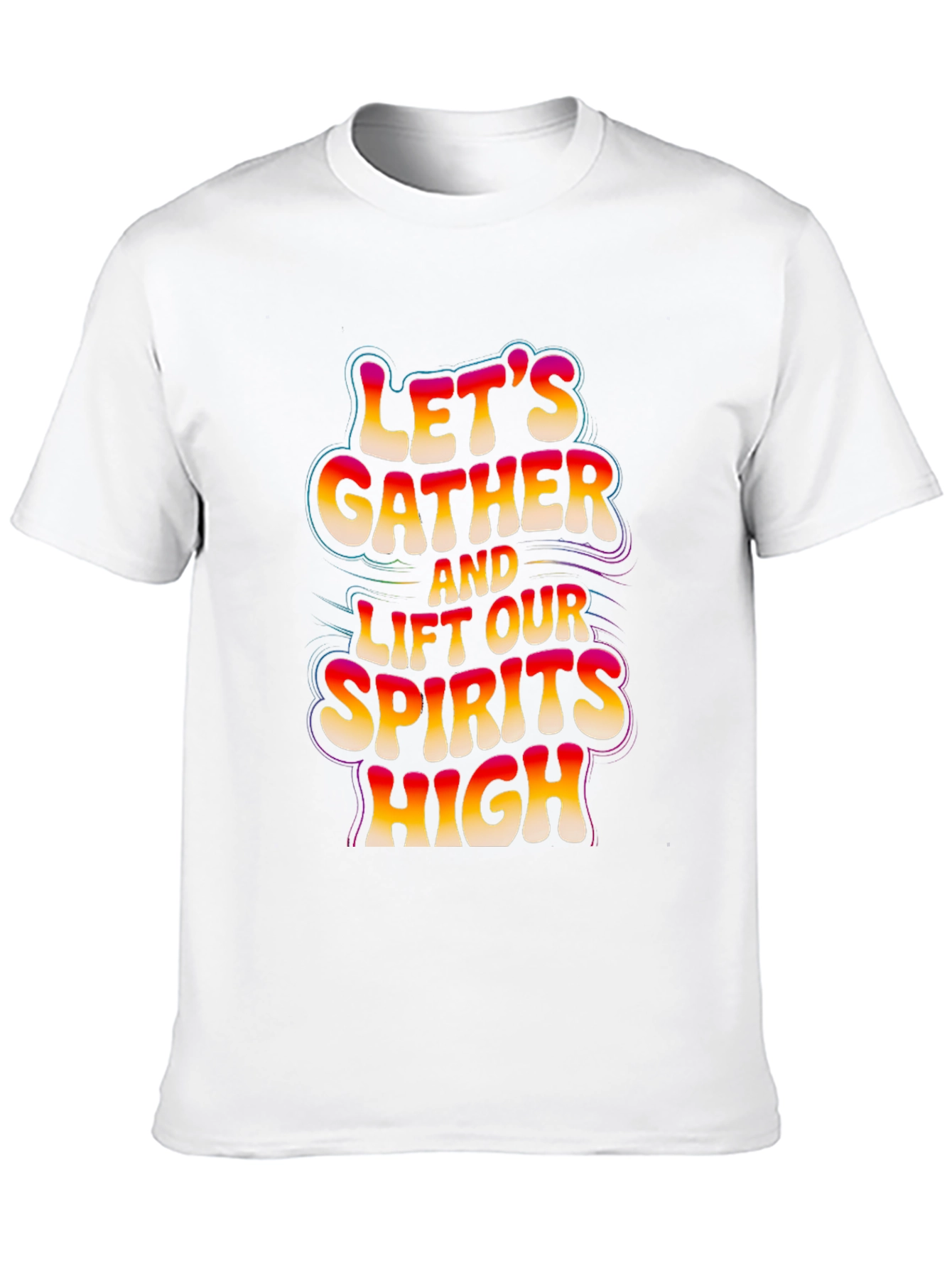 Lets Gather Graphic Tee - Black Cotton Comfort