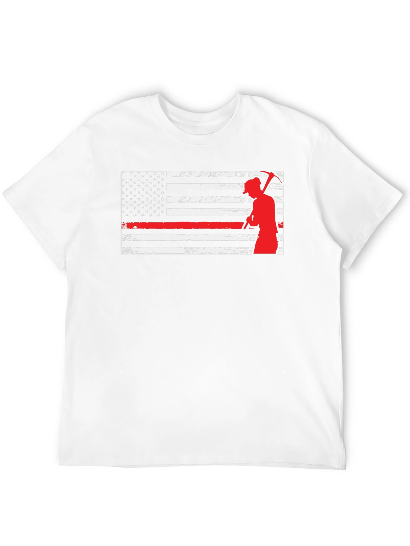 Thin Red Line Miner American Flag T-Shirt